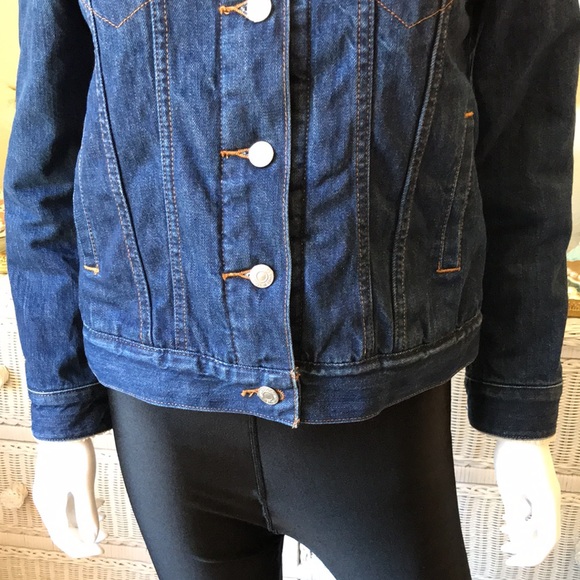 Levi's Denim Jacket Cotton Sherpa Lining multiple pockets Blue wash size XS NWOT - Picture 5 of 12